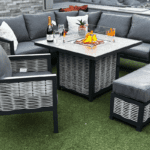 Havana Fire Pit Set Grey